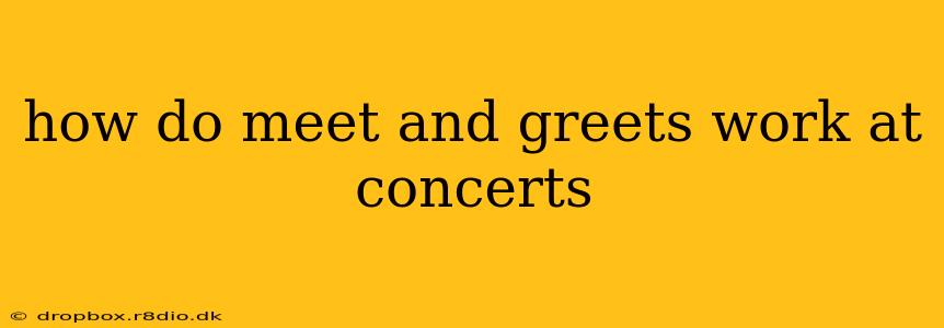 how do meet and greets work at concerts