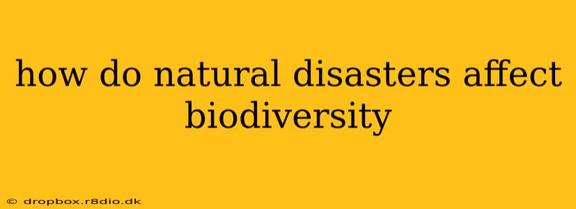 how do natural disasters affect biodiversity