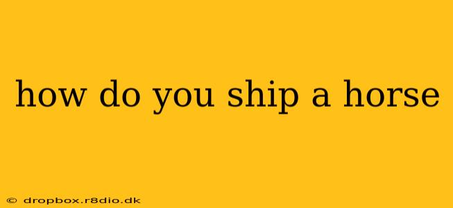 how do you ship a horse