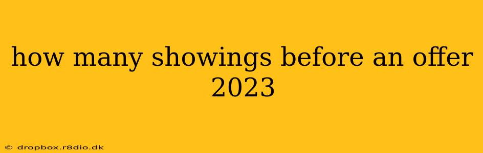 how many showings before an offer 2023