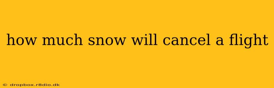 how much snow will cancel a flight