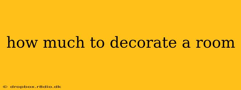 how much to decorate a room