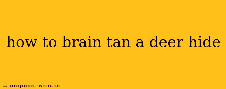 how to brain tan a deer hide