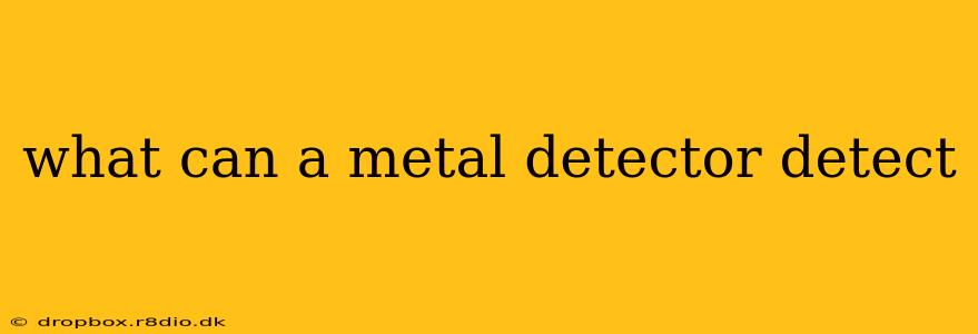 what can a metal detector detect