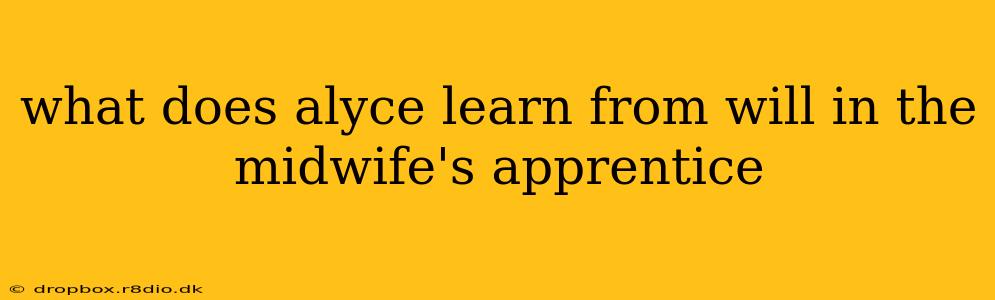 what does alyce learn from will in the midwife's apprentice