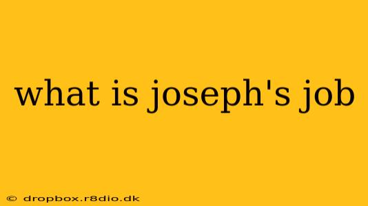 what is joseph's job